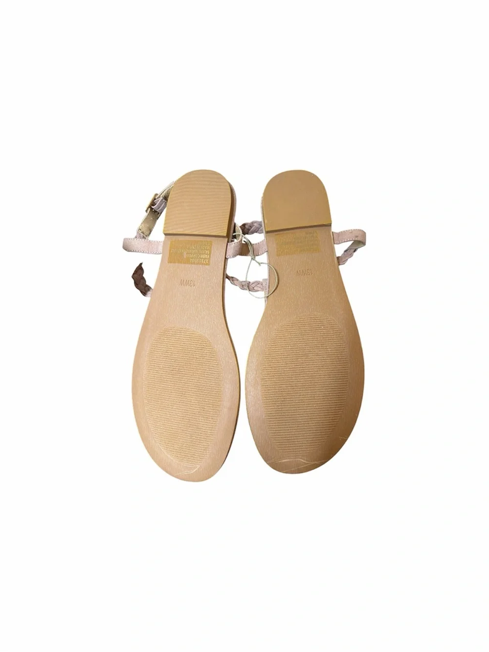 torrid blush braided T-strap sandals
